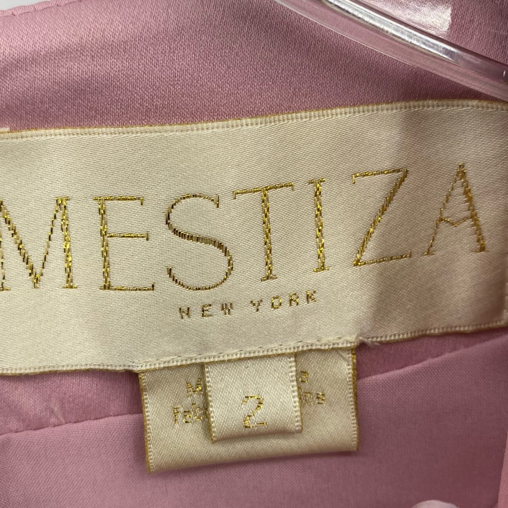 Mestiza New York Isolde Mini Dress Pink Floral Jacquard Shift Size 2 - Picture 8 of 14